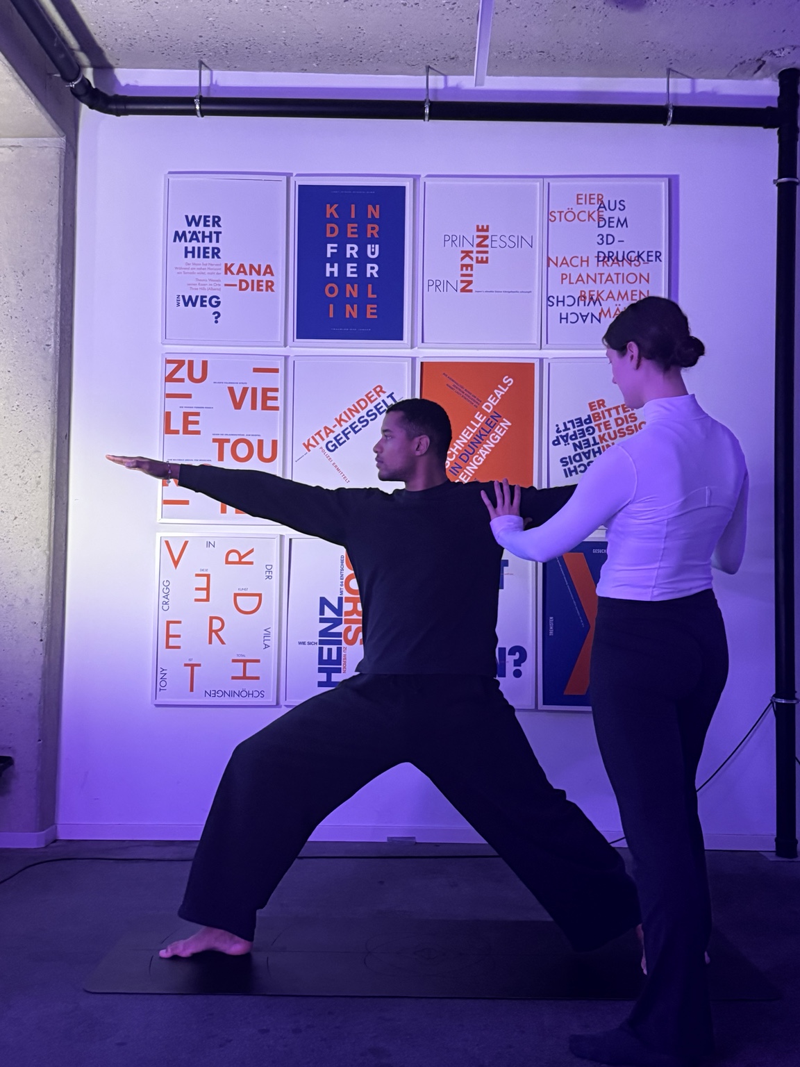 Movement session from a Living with Mindfulness well-being programme, participants engaged in guided practice.